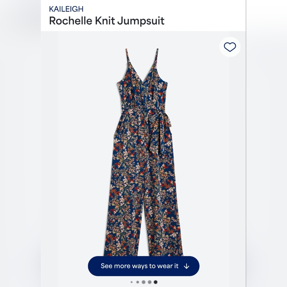 Kaileigh Rochelle Knit Jumpsuit - Navy Floral